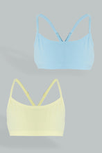 Load image into Gallery viewer, Yellow/Blue Crisscross Strap Bra (Pack of 2)
