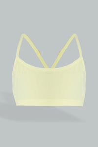 Yellow/Blue Crisscross Strap Bra (Pack of 2)