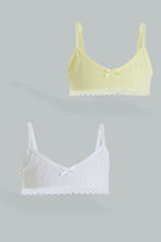 Load image into Gallery viewer, Yellow/White Polka Dotted Bra (Pack of 2)
