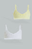 Yellow/White Polka Dotted Bra (Pack of 2)