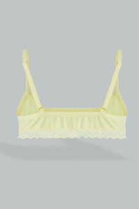 Yellow/White Polka Dotted Bra (Pack of 2)