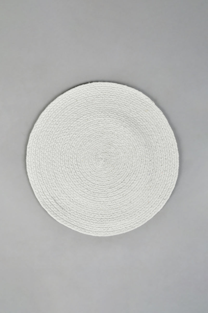 White Round Placemat