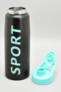 Black/Mint Stainless Steel Drink Bottle