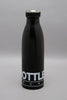 Black Steel Sport Water Bottle