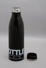 Black Steel Sport Water Bottle