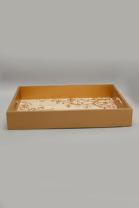 Gold Abstract Rectangle Tray