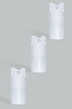 Load image into Gallery viewer, White Solid Vest (Pack of 3)
