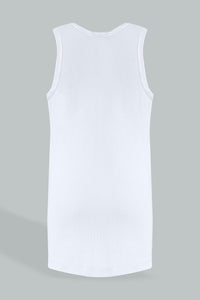 White Solid Vest (Pack of 3)