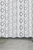 White Circle Print Shower Curtain