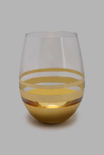 تنزيل الصورة على معرض الصور، Redtag-Clear-Glass-Tumbler-Gold-Spiral-Design-Tumblers-Home-Dining-
