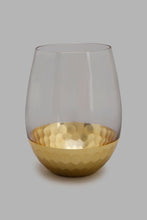 Load image into Gallery viewer, Redtag-Clear/Gold-Hammered-Glass-Tumbler-Glasses-Home-Dining-
