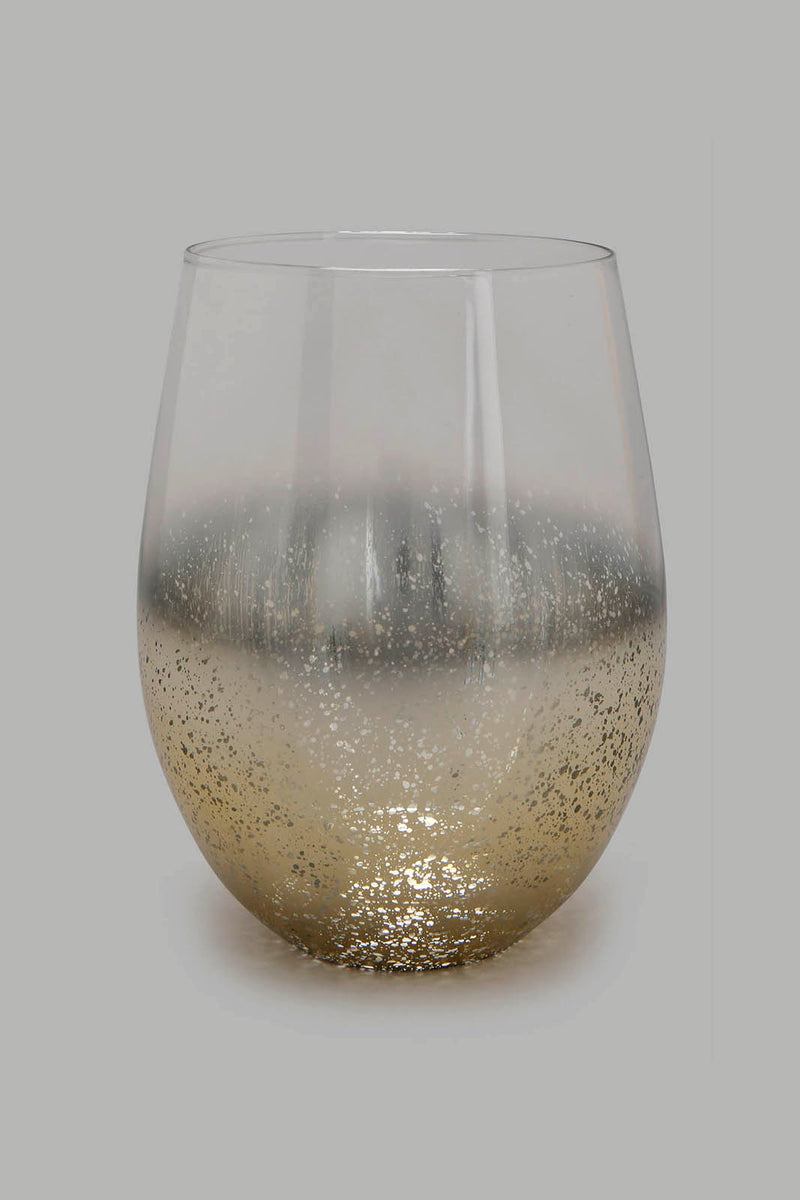 Redtag-Clear/Gold-Glass-Tumbler-Glasses-Home-Dining-