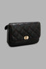 Redtag-Black-Diamond-Quilted--Bumbag-Colour:Black,-Filter:Women's-Accessories,-New-In,-New-In-Women-ACC,-Non-Sale,-W21B,-Women-Handbags-Women-