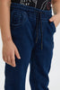 Dark Wash Elasticated Waist Jogger Jean