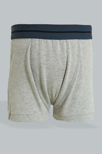 Navy/Grey/White Boxer Short (Pack of 3)