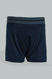 Navy/Grey/White Boxer Short (Pack of 3)