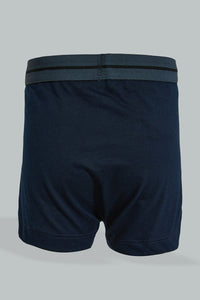 Navy/Grey/White Boxer Short (Pack of 3)