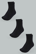 Load image into Gallery viewer, Redtag-Bsr-Crew-Length-Socks-365,-BSR-Socks,-Colour:Black,-Filter:Senior-Boys-(9-to-14-Yrs),-IMP,-New-In,-New-In-BSR,-Non-Sale,-Section:Kidswear-Senior-Boys-
