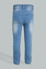 Blue Butterfly Glitter Embroidered Jean