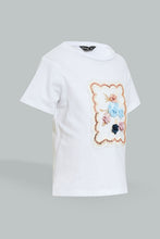 Load image into Gallery viewer, White Flower Embellished T-Shirt
