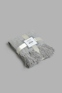 Redtag-Grey-Chenille-Throw-With-Fringe-BED-HOME-SPUN-3,-Colour:Grey,-Filter:Home-Bedroom,-HMW-BED-Throws,-New-In,-New-In-HMW-BED,-Non-Sale,-Section:Homewares,-W21B-Home-Bedroom-