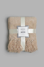 Load image into Gallery viewer, Redtag-Beige-Chenille-Throw-With-Beaded-Fringe-BED-HOME-SPUN-3,-Colour:Beige,-Filter:Home-Bedroom,-HMW-BED-Throws,-New-In,-New-In-HMW-BED,-Non-Sale,-Section:Homewares,-W21B-Home-Bedroom-
