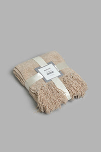 Redtag-Beige-Chenille-Throw-With-Beaded-Fringe-BED-HOME-SPUN-3,-Colour:Beige,-Filter:Home-Bedroom,-HMW-BED-Throws,-New-In,-New-In-HMW-BED,-Non-Sale,-Section:Homewares,-W21B-Home-Bedroom-