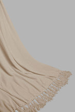 Load image into Gallery viewer, Redtag-Beige-Chenille-Throw-With-Beaded-Fringe-BED-HOME-SPUN-3,-Colour:Beige,-Filter:Home-Bedroom,-HMW-BED-Throws,-New-In,-New-In-HMW-BED,-Non-Sale,-Section:Homewares,-W21B-Home-Bedroom-
