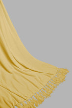Load image into Gallery viewer, Redtag-Mustard-Chenille-Throw-With-Fringe-BED-HOME-SPUN-3,-Colour:Mustard,-Filter:Home-Bedroom,-HMW-BED-Throws,-New-In,-New-In-HMW-BED,-Non-Sale,-Section:Homewares,-W21B-Home-Bedroom-

