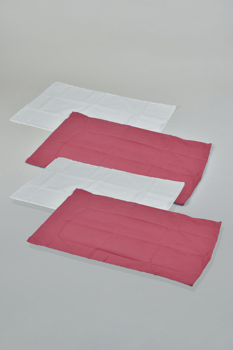 Pink And White Pillowcase Set (4 Piece)