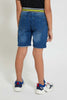 Blue Ribbed Waistband Short