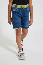 Load image into Gallery viewer, Blue Ribbed Waistband Short
