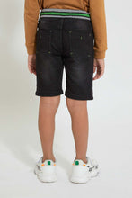 Load image into Gallery viewer, Black Ribbed Waistband Short
