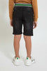 Black Ribbed Waistband Short