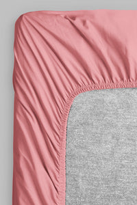Pink fitted sheet king size back view