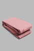 Pink fitted sheet king size folded