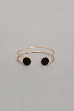 Load image into Gallery viewer, Gold Bracelets With Black Rhinestone
