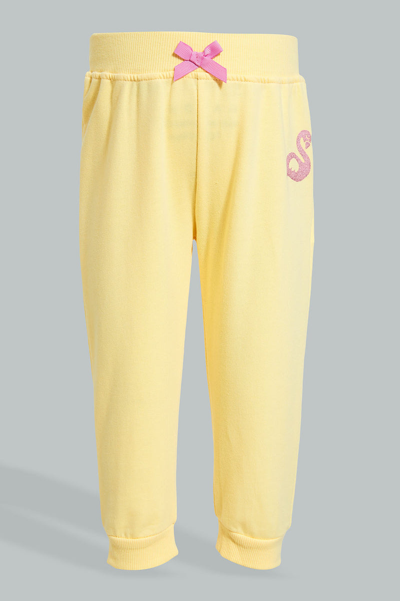 Yellow Flamingo Printed Jogger