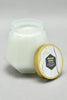 White Arabian Night White Glass Candle With Gold Lid