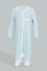 Redtag-Pink-And-White-Assorted-3-Piece-Pack-Sleep-Suit-Sleepsuits-Baby-0 to 12 Months