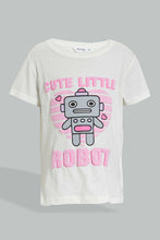 Load image into Gallery viewer, Redtag-Assorted-2Pk-Robot-Printed-Nightsuit-Colour:Assorted,-Filter:Girls-(2-to-8-Yrs),-Girls-Pyjama-Sets,-New-In,-New-In-GIR,-Non-Sale,-Section:Kidswear,-W21A-Girls-2 to 8 Years
