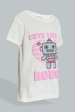 Load image into Gallery viewer, Redtag-Assorted-2Pk-Robot-Printed-Nightsuit-Colour:Assorted,-Filter:Girls-(2-to-8-Yrs),-Girls-Pyjama-Sets,-New-In,-New-In-GIR,-Non-Sale,-Section:Kidswear,-W21A-Girls-2 to 8 Years
