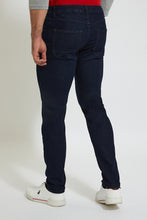 Load image into Gallery viewer, Dark Wash 5-Pockets Slim Fit Jean
