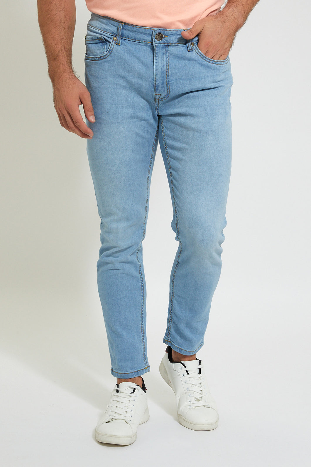 Blue 5-Pockets Slim Fit Jean