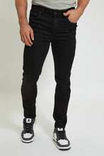 Load image into Gallery viewer, Black 5-Pockets Slim Fit Jean
