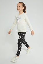 تنزيل الصورة على معرض الصور، Redtag-Assorted-2Pk-Printed-Active-Pant-Joggers-Girls-2 to 8 Years
