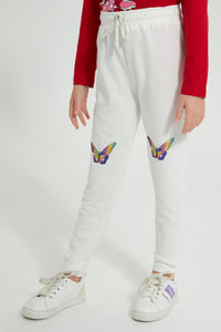 Redtag-Assorted-2Pk-Printed-Active-Pant-Joggers-Girls-2 to 8 Years