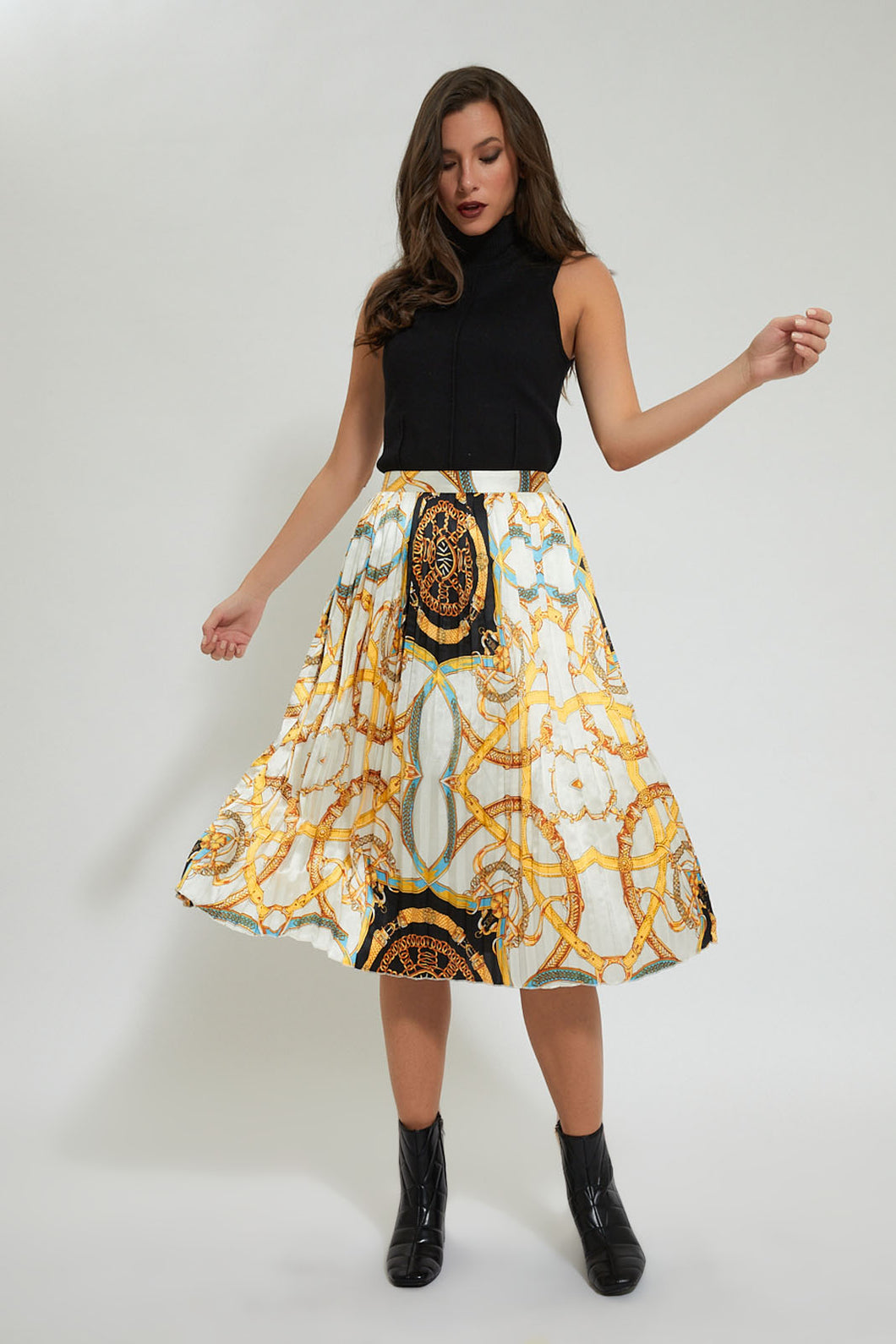 Redtag-Assorted-Pleated-Skirt-Skirts-Women's-