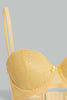 Redtag-White-Floral-Print/Yellow/Black-Plain-Balconette-Bra-(3-Pack)-Balconette-Bras-Women's-