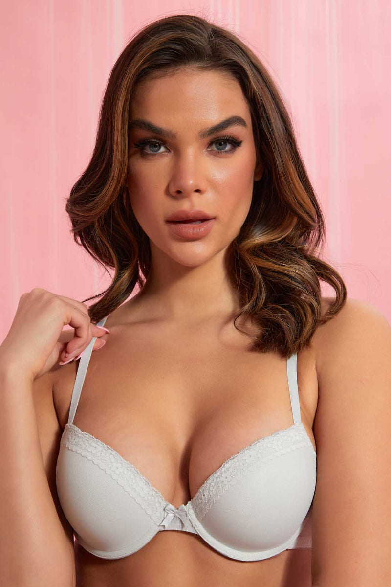 Redtag-Pale-Pink/Grey/Navy-Plain-T-Shirt-Bra-(3-Pack)-T-Shirt-Bras-Women's-